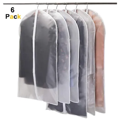 Garment Cover Bags Transparent Clothes Protector (6 pcs) Garment Cover Bags Transparent Clothes Protector (6 pcs)