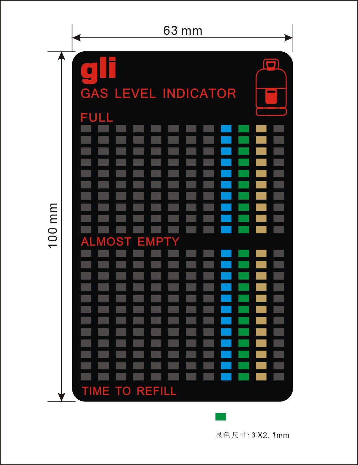 Gas Level Indicator Magnetic Gauge