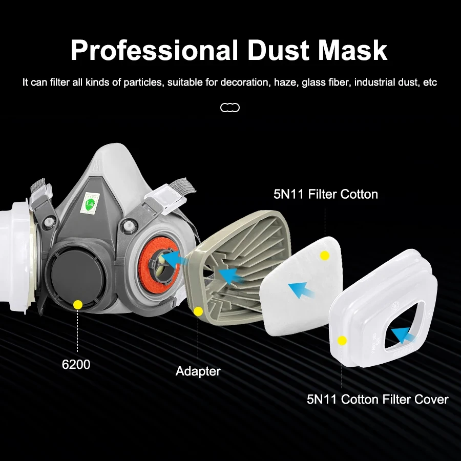 Gas Mask Half-face Dust Shield 5N11 Particle Filters Safety Respirator Mask Industrial Labor Paint Spray Gas Mask Half-face Dust Shield 5N11 Particle Filters Safety Respirator Mask Industrial Labor Paint Spray