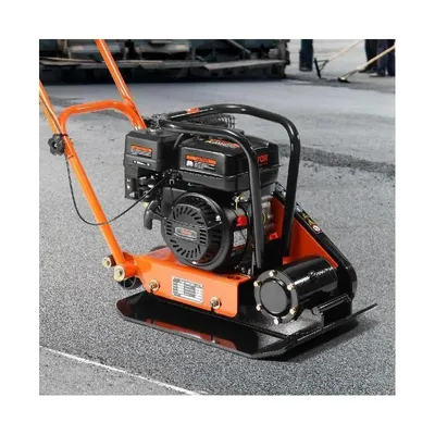 Gasoline Plate Compactor 2.8/6.5 HP Force Vibratory Compaction Tamper For Walkways, Patios, Asphalts, Paver Landscaping Gasoline Plate Compactor 2.8/6.5 HP Force Vibratory Compaction Tamper For Walkways, Patios, Asphalts, Paver Landscaping