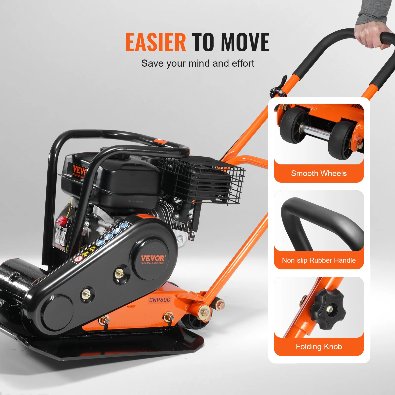 Gasoline Plate Compactor 2.8/6.5 HP Force Vibratory Compaction Tamper For Walkways, Patios, Asphalts, Paver Landscaping Gasoline Plate Compactor 2.8/6.5 HP Force Vibratory Compaction Tamper For Walkways, Patios, Asphalts, Paver Landscaping