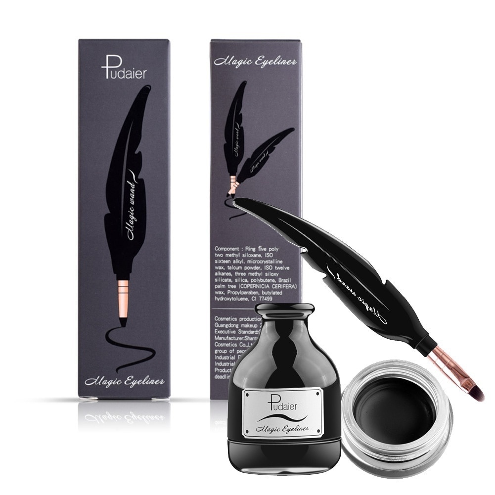Gel Eyeliner Waterproof Black Feather