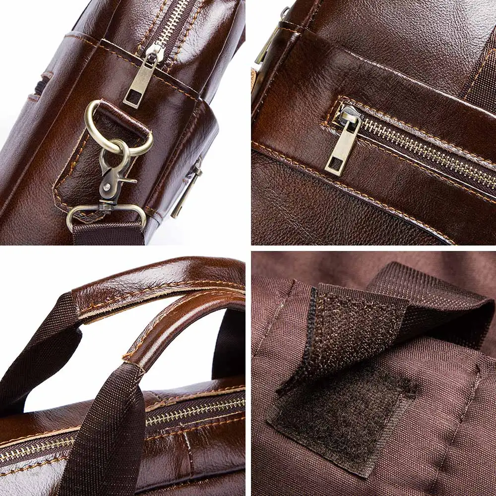 Genuine Leahther Men Briefcase Portable Office Handbag for Laptop Bag High Quality Business Messenger Shoulder Bags Genuine Leahther Men Briefcase Portable Office Handbag for Laptop Bag High Quality Business Messenger Shoulder Bags