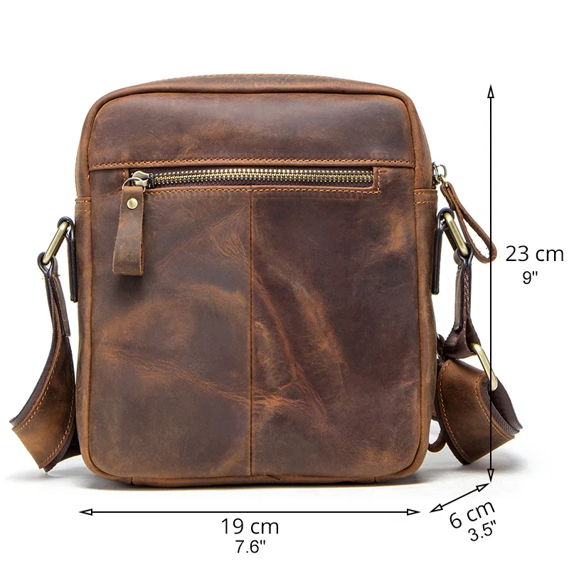 Genuine Leather Men's Messenger Bag Vintage Sling Shoulder Bags for 7.9″ iPad Mini High Quality Male Crossbody Bag Men Genuine Leather Men's Messenger Bag Vintage Sling Shoulder Bags for 7.9″ iPad Mini High Quality Male Crossbody Bag Men