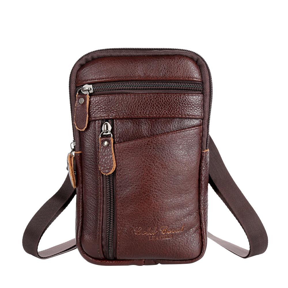 Genuine Leather Mens Phone Pouch