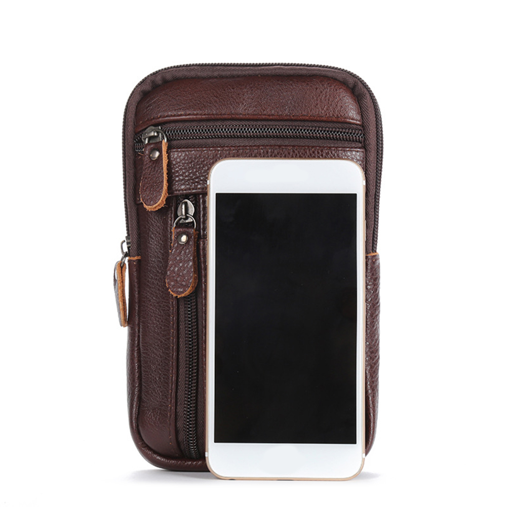 Genuine Leather Mens Phone Pouch