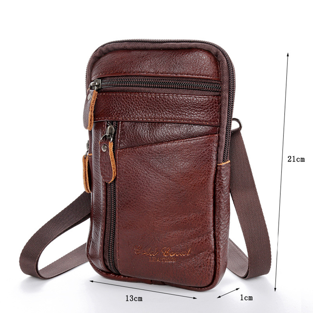 Genuine Leather Mens Phone Pouch