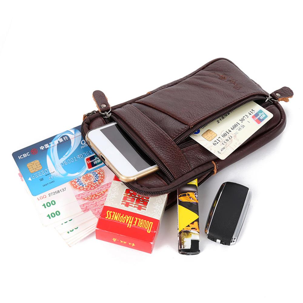Genuine Leather Mens Phone Pouch