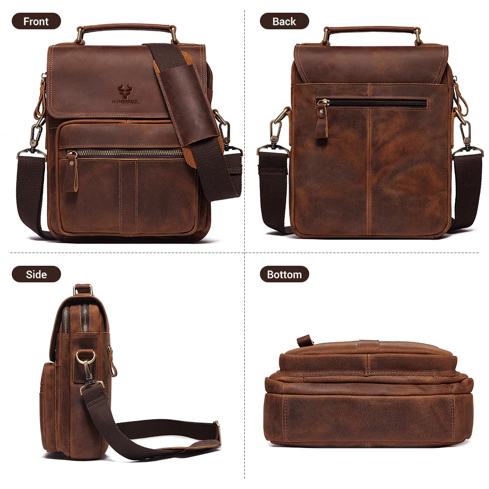 Genuine Leather Men's Shoulder Bag Luxury Work Business Messenger Bags Fashion Male Crossbody with Adjustable Straps Genuine Leather Men's Shoulder Bag Luxury Work Business Messenger Bags Fashion Male Crossbody with Adjustable Straps