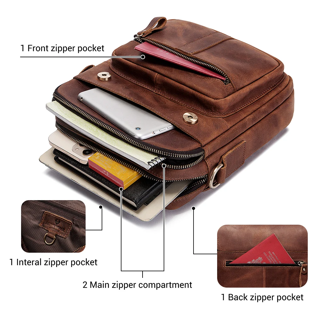 Genuine Leather Men's Shoulder Bag Luxury Work Business Messenger Bags Fashion Male Crossbody with Adjustable Straps Genuine Leather Men's Shoulder Bag Luxury Work Business Messenger Bags Fashion Male Crossbody with Adjustable Straps