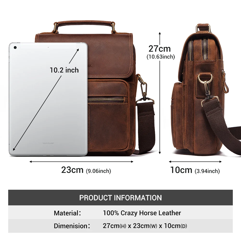 Genuine Leather Men's Shoulder Bag Luxury Work Business Messenger Bags Fashion Male Crossbody with Adjustable Straps Genuine Leather Men's Shoulder Bag Luxury Work Business Messenger Bags Fashion Male Crossbody with Adjustable Straps