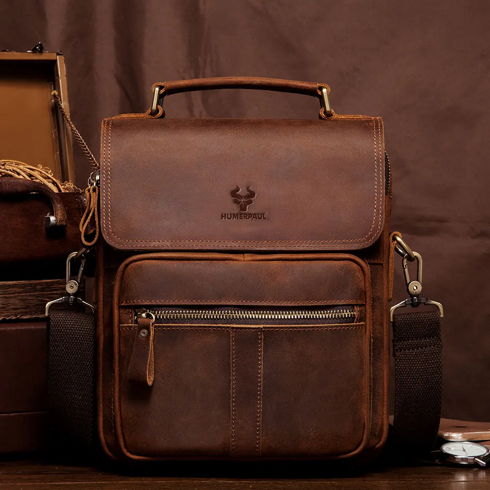 Genuine Leather Men's Shoulder Bag Luxury Work Business Messenger Bags Fashion Male Crossbody with Adjustable Straps Genuine Leather Men's Shoulder Bag Luxury Work Business Messenger Bags Fashion Male Crossbody with Adjustable Straps