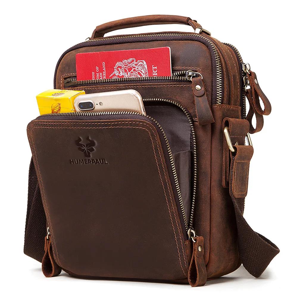 Genuine Leather Men's Shoulder Bag Vintage Cross Bags Large Capacity Male Messenger Tote Bag Travel Bolso Hombres Genuine Leather Men's Shoulder Bag Vintage Cross Bags Large Capacity Male Messenger Tote Bag Travel Bolso Hombres