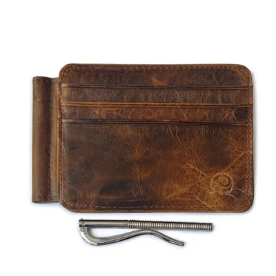 Genuine Leather Money Clip Wallet Genuine Leather Money Clip Wallet
