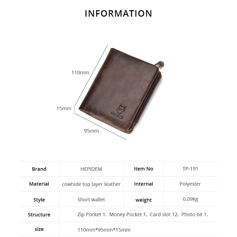 Genuine Leather Trifold Wallet Genuine Leather Trifold Wallet
