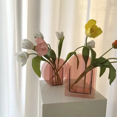 Geometric Acrylic Vase Home Decor Geometric Acrylic Vase Home Decor