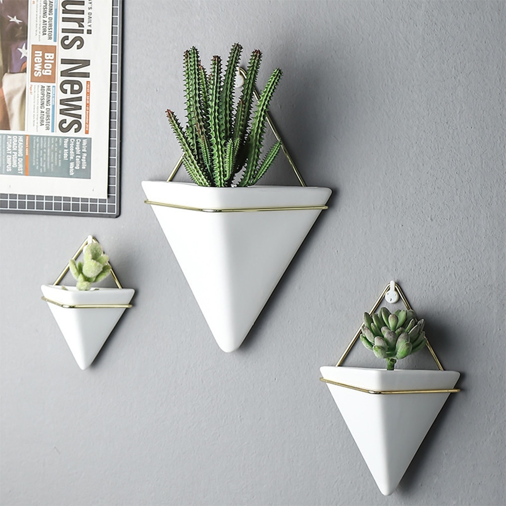 Geometric Hanging Triangle Wall Planter Geometric Hanging Triangle Wall Planter