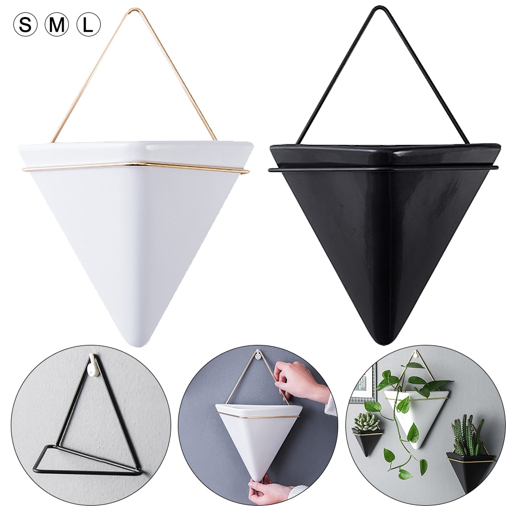 Geometric Hanging Triangle Wall Planter Geometric Hanging Triangle Wall Planter