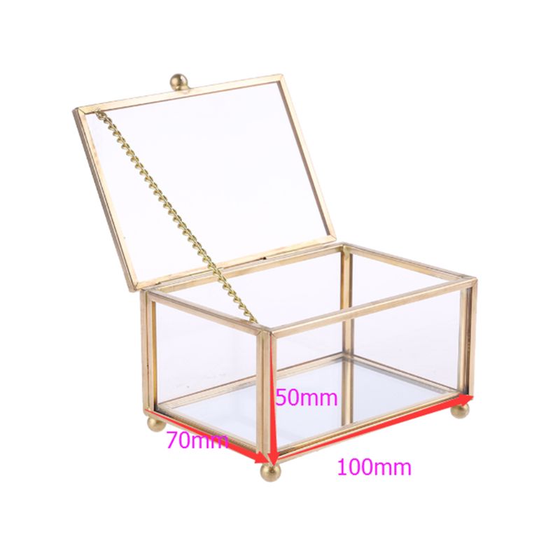 Geometric Vintage Glass Jewelry Box Geometric Vintage Glass Jewelry Box