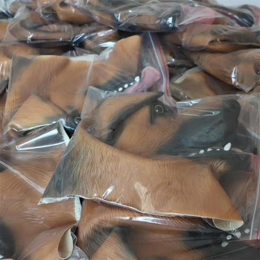 German Shepherd Mask Halloween Party Cosplay Animal Costume Sheepdog Dog Head Masks Funny Realistic Animal Full Head German Shepherd Mask Halloween Party Cosplay Animal Costume Sheepdog Dog Head Masks Funny Realistic Animal Full Head