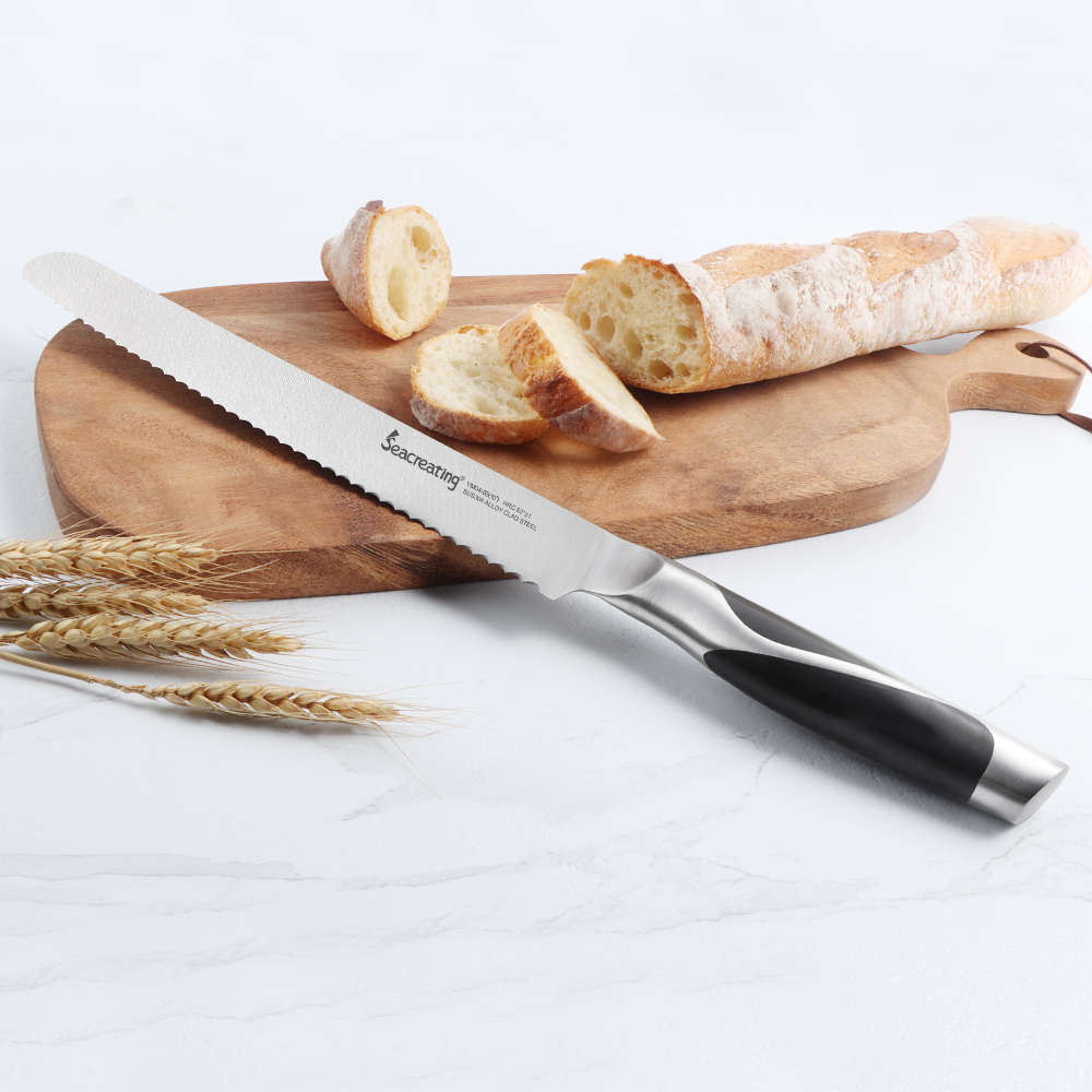 German Stainless Steel Serrated Sourdough Bread Knife German Stainless Steel Serrated Sourdough Bread Knife