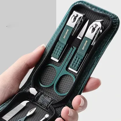 Germany 6 Pcs Portable Luxury Manicure Sets Pedicure Kits Bright Black Nail Clipper Set Personal Care Tools Eyebrow Germany 6 Pcs Portable Luxury Manicure Sets Pedicure Kits Bright Black Nail Clipper Set Personal Care Tools Eyebrow