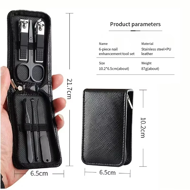 Germany 6 Pcs Portable Luxury Manicure Sets Pedicure Kits Bright Black Nail Clipper Set Personal Care Tools Eyebrow Germany 6 Pcs Portable Luxury Manicure Sets Pedicure Kits Bright Black Nail Clipper Set Personal Care Tools Eyebrow