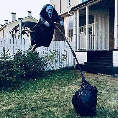 Ghost Face Scarecrow Halloween Decoration