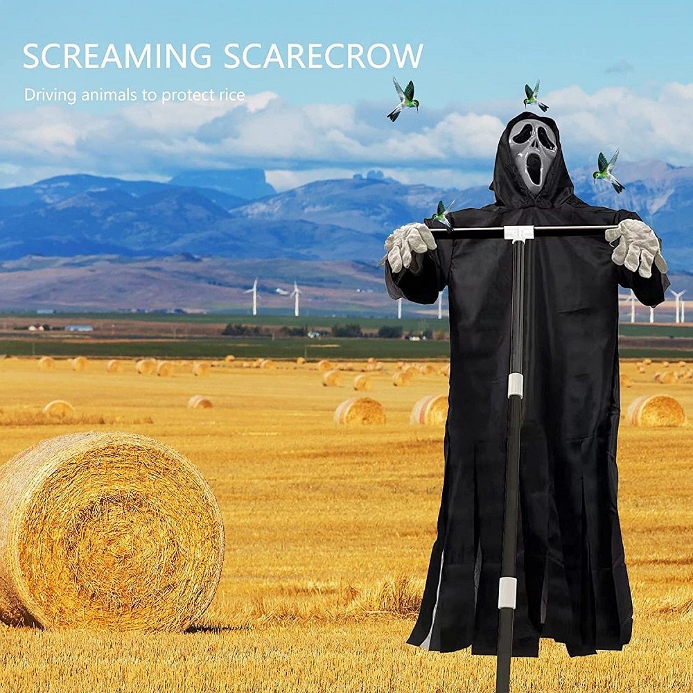 Ghost Face Scarecrow Halloween Decoration