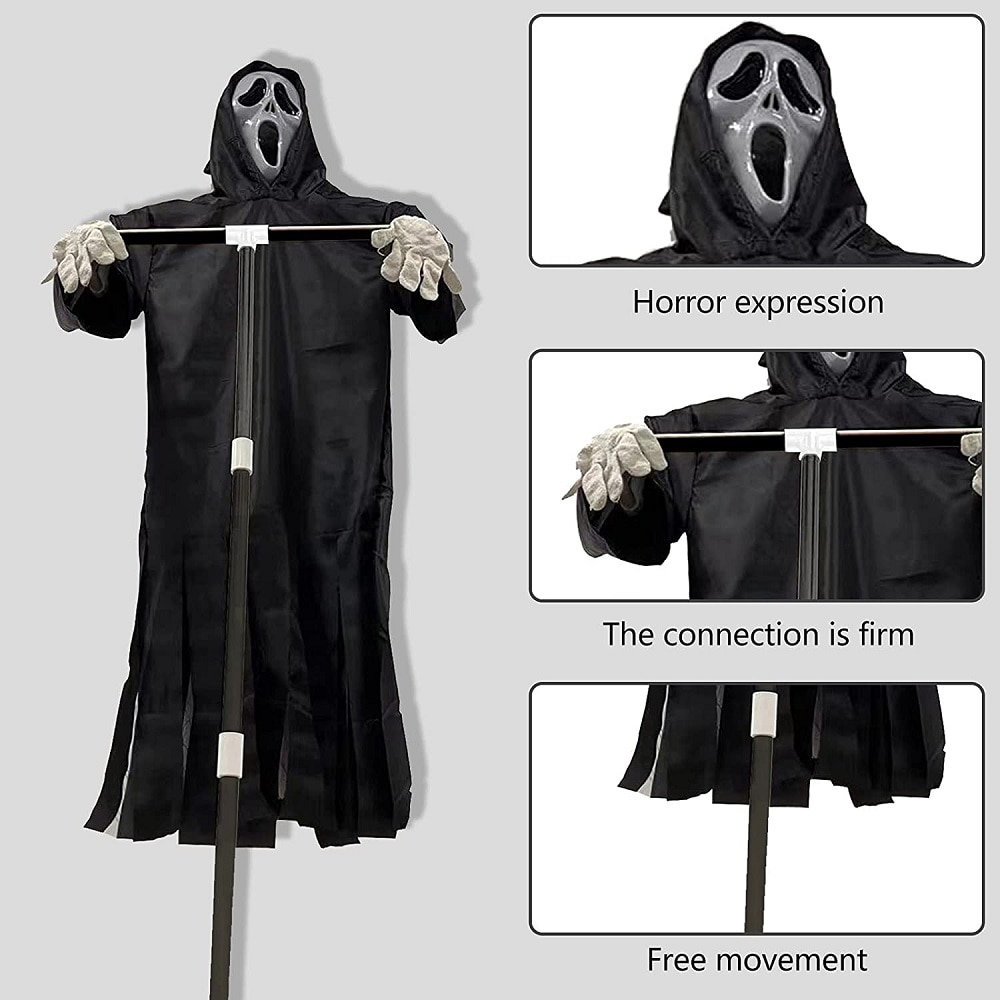Ghost Face Scarecrow Halloween Decoration