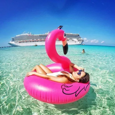 Giant Inflatable Flamingo Pool Floatie