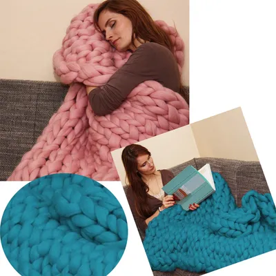 Giant Knit Blanket Acrylic Fabric Giant Knit Blanket Acrylic Fabric