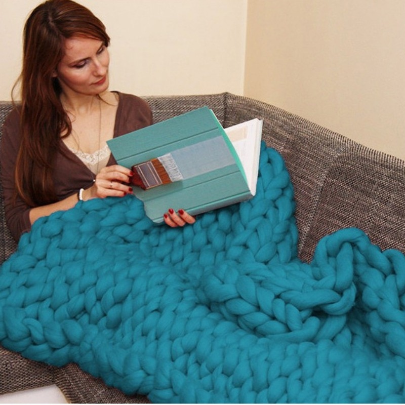 Giant Knit Blanket Acrylic Fabric Giant Knit Blanket Acrylic Fabric