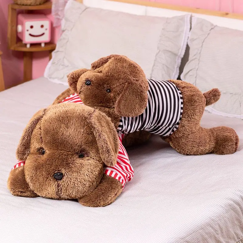 Giant Plush Toy Big Sleeping Dog Stuffed Striped T-shirt Puppy Dog Soft Animal Toy Soft Pillow Baby Girls Birthday Gift Giant Plush Toy Big Sleeping Dog Stuffed Striped T-shirt Puppy Dog Soft Animal Toy Soft Pillow Baby Girls Birthday Gift