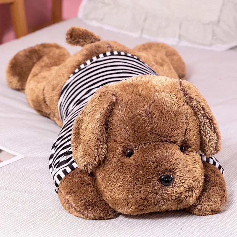 Giant Plush Toy Big Sleeping Dog Stuffed Striped T-shirt Puppy Dog Soft Animal Toy Soft Pillow Baby Girls Birthday Gift Giant Plush Toy Big Sleeping Dog Stuffed Striped T-shirt Puppy Dog Soft Animal Toy Soft Pillow Baby Girls Birthday Gift