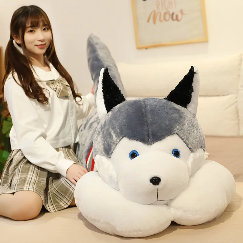 Giant Soft Kawaii Husky Dog Plush Toys Cute Stuffed Animals Long Sleep Pillow Doll For Kids Girlfriend Birthday Gift Giant Soft Kawaii Husky Dog Plush Toys Cute Stuffed Animals Long Sleep Pillow Doll For Kids Girlfriend Birthday Gift