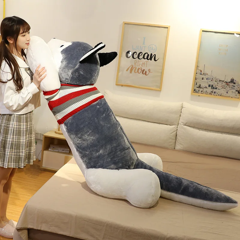 Giant Soft Kawaii Husky Dog Plush Toys Cute Stuffed Animals Long Sleep Pillow Doll For Kids Girlfriend Birthday Gift Giant Soft Kawaii Husky Dog Plush Toys Cute Stuffed Animals Long Sleep Pillow Doll For Kids Girlfriend Birthday Gift
