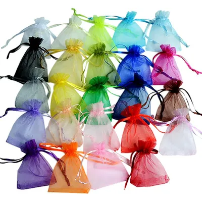 Gift Storage Organza Drawstring Bags (50Pcs)