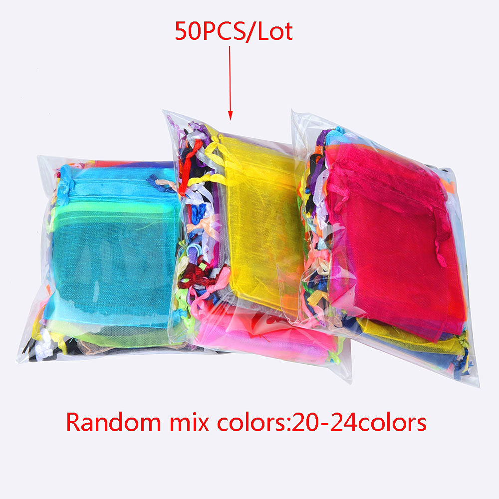 Gift Storage Organza Drawstring Bags (50Pcs)