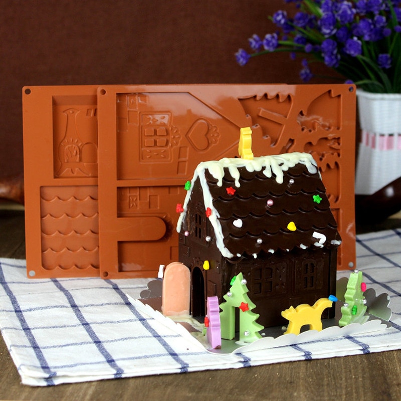 Gingerbread House Mold Silicone Set (2pcs) Gingerbread House Mold Silicone Set (2pcs)