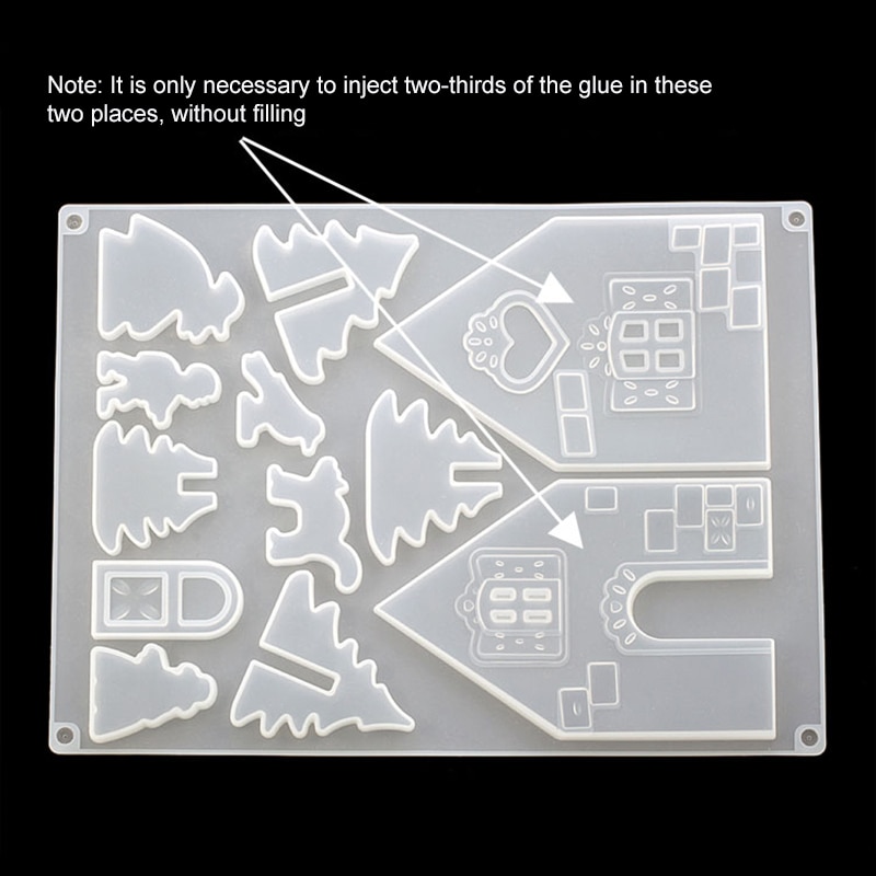 Gingerbread House Mold Silicone Set (2pcs) Gingerbread House Mold Silicone Set (2pcs)