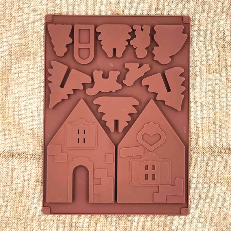 Gingerbread House Mold Silicone Set (2pcs) Gingerbread House Mold Silicone Set (2pcs)