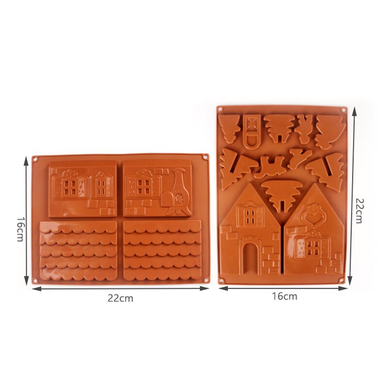 Gingerbread House Mold Silicone Set (2pcs) Gingerbread House Mold Silicone Set (2pcs)
