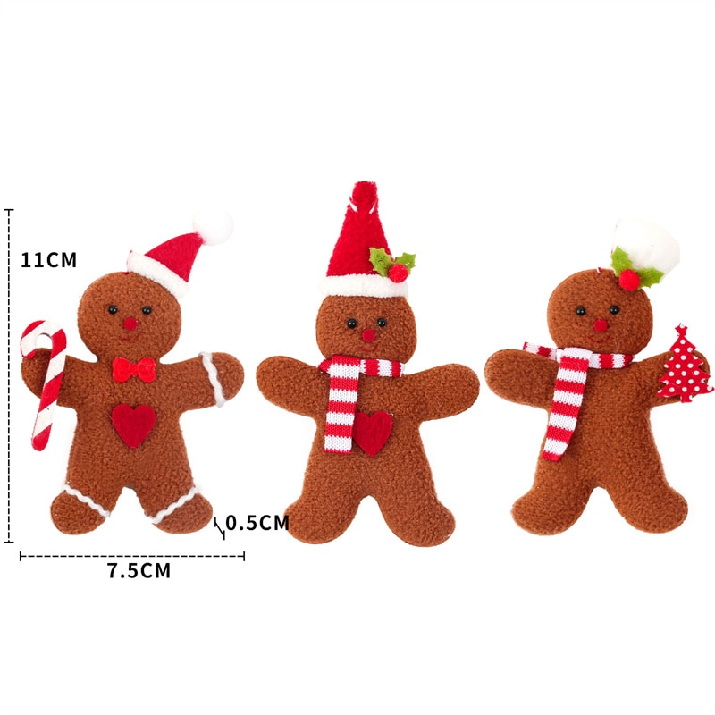 Gingerbread Man Tree Decorations (3pcs) Gingerbread Man Tree Decorations (3pcs)