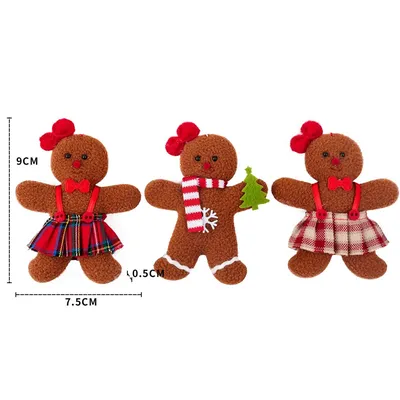 Gingerbread Man Tree Decorations (3pcs) Gingerbread Man Tree Decorations (3pcs)