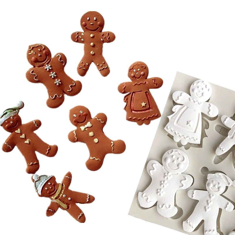 Gingerbread Mold 6-Slot Silicone Mold