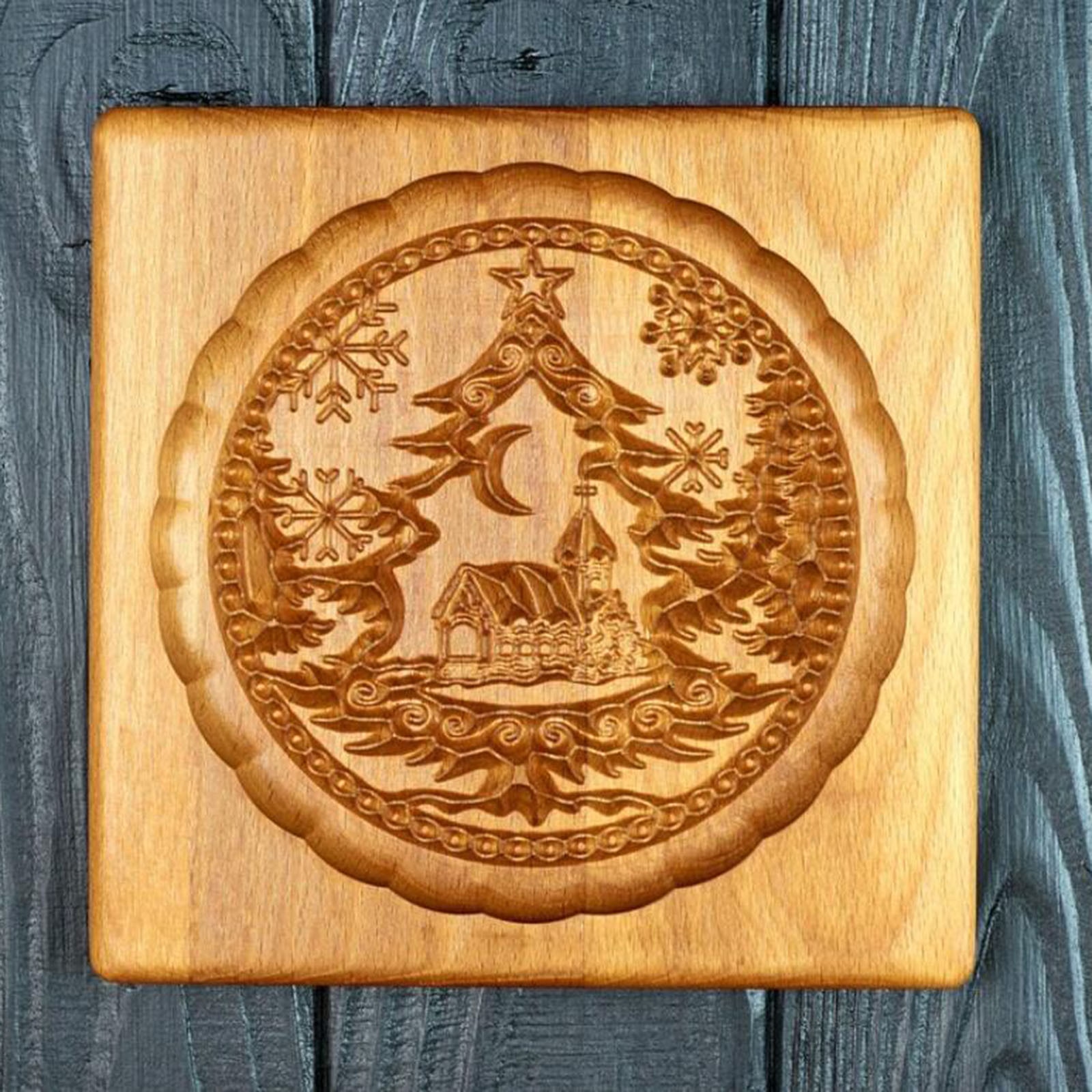 Gingerbread Wooden Cookie Mold Gingerbread Wooden Cookie Mold