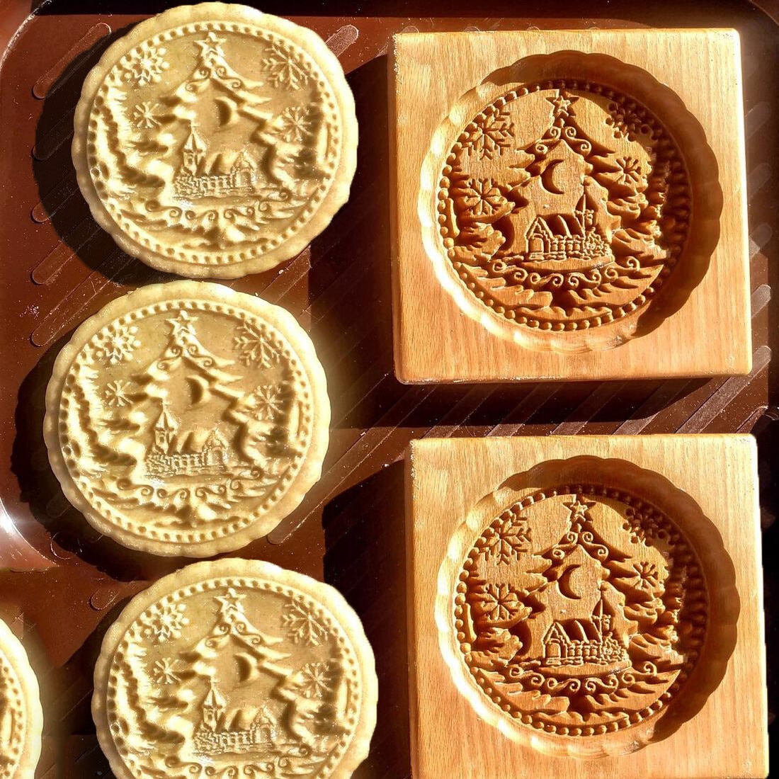 Gingerbread Wooden Cookie Mold Gingerbread Wooden Cookie Mold