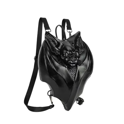 Girl Gothic Black Bat Shaped Halloween Backpack Handbag High Quality Bags Girl Gothic Black Bat Shaped Halloween Backpack Handbag High Quality Bags