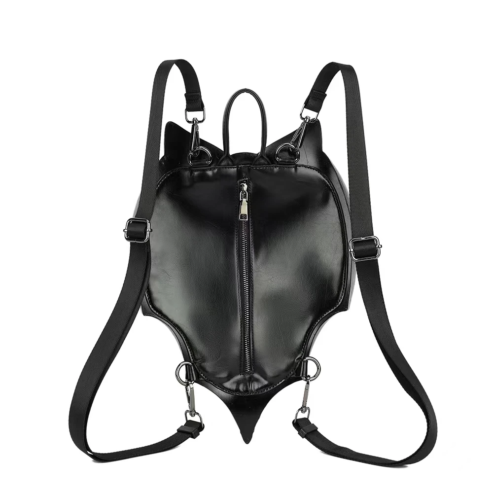 Girl Gothic Black Bat Shaped Halloween Backpack Handbag High Quality Bags Girl Gothic Black Bat Shaped Halloween Backpack Handbag High Quality Bags